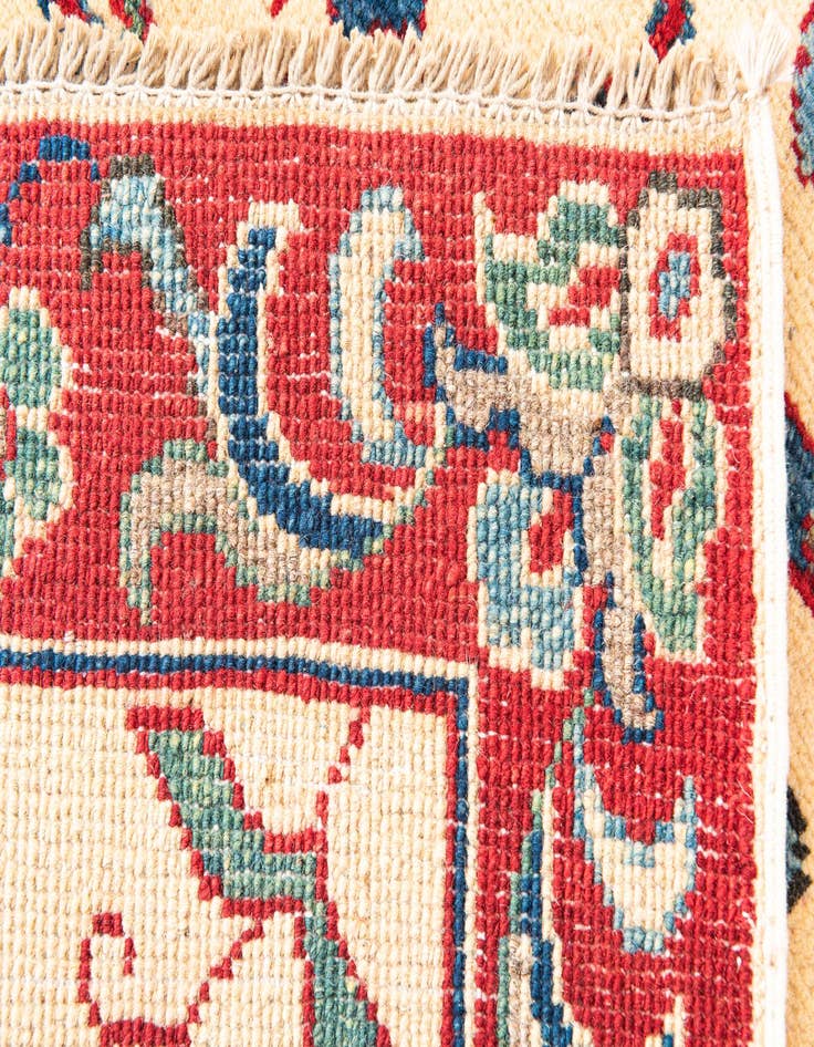 Detail image of  2' 9 x 4'  Hand Knotted Kazak Rug