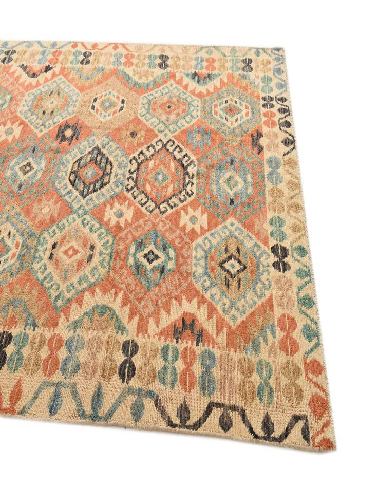 Detail image of  5' 8 x 10'  Hand Knotted Kazak Wool Rug