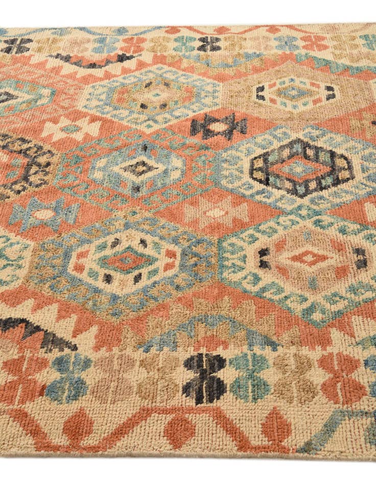 Detail image of  5' 8 x 10'  Hand Knotted Kazak Wool Rug