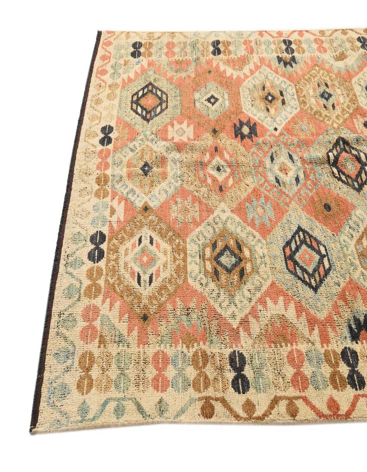 Detail image of  6' 4 x 10'  Hand Knotted Kazak Wool Rug