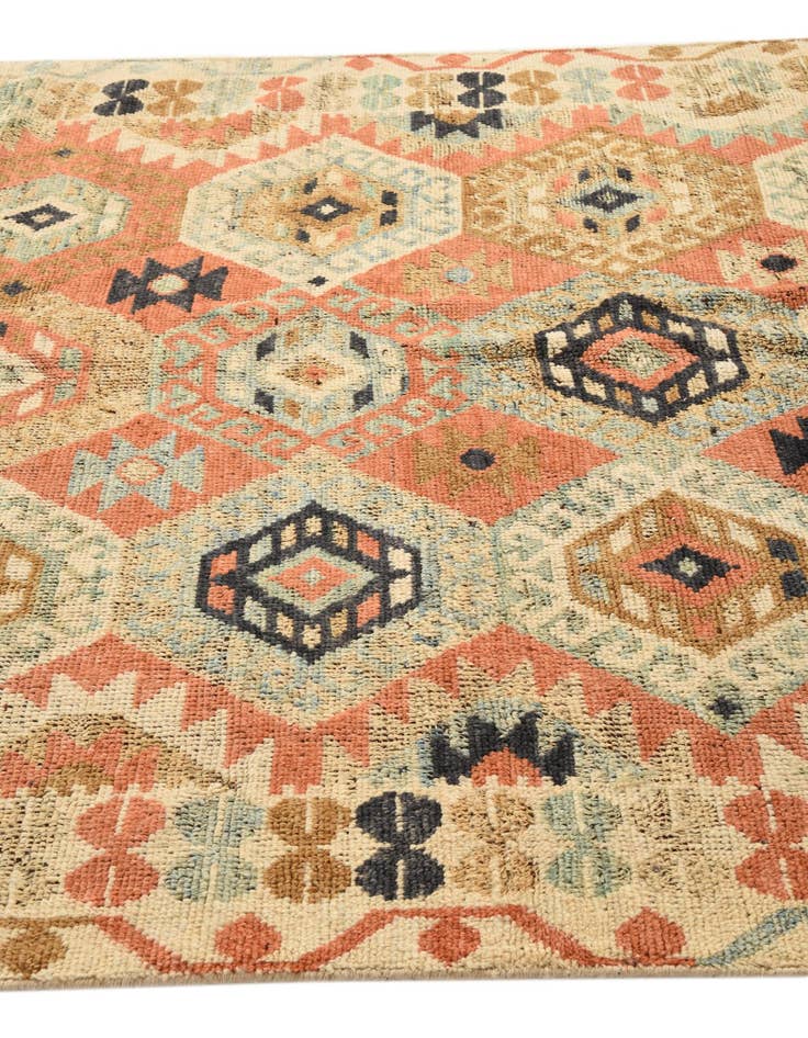 Detail image of  6' 4 x 10'  Hand Knotted Kazak Wool Rug