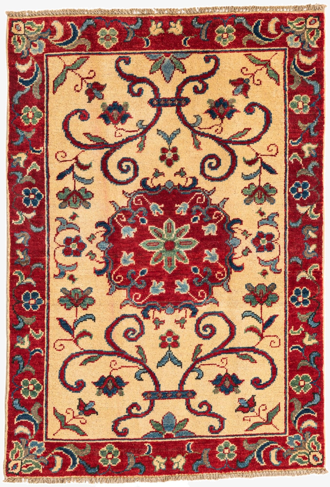  2' 9 x 4'  Hand Knotted Kazak Rug