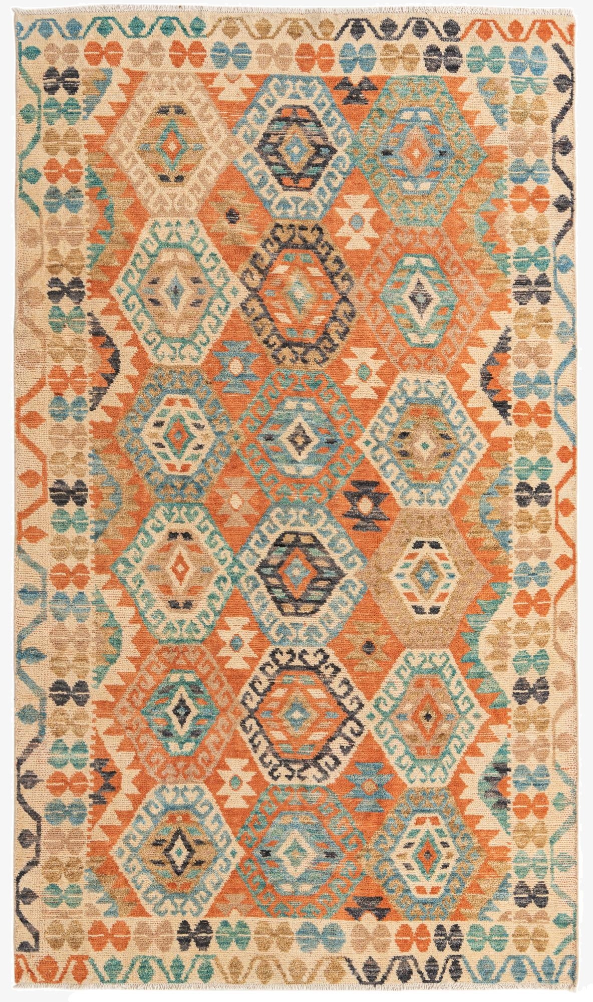  5' 8 x 10'  Hand Knotted Kazak Wool Rug