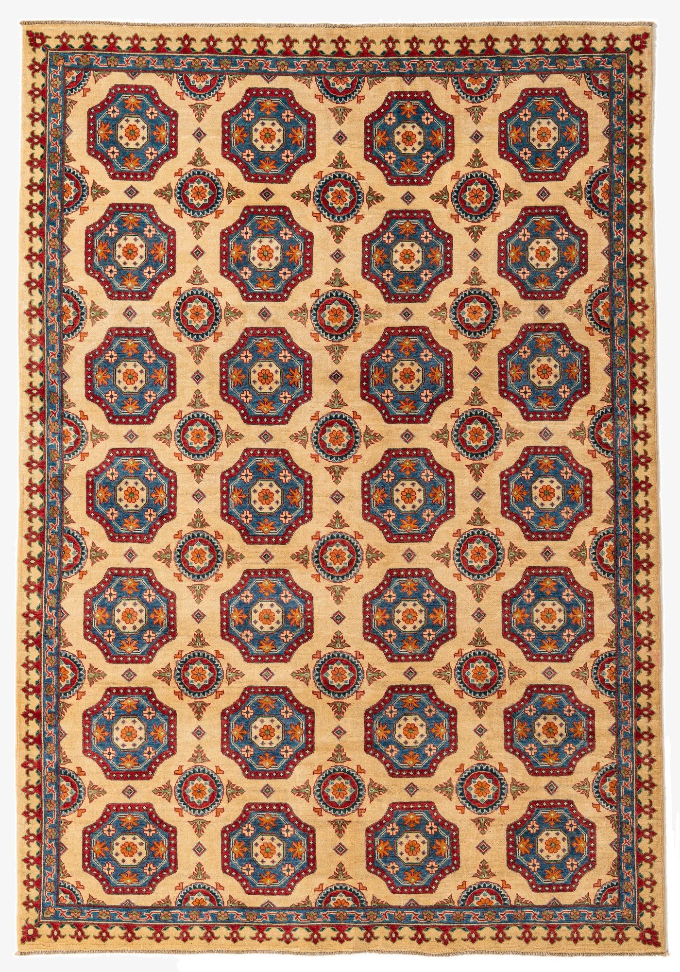  6' 6 x 9' 5  Hand Knotted Kazak Rug