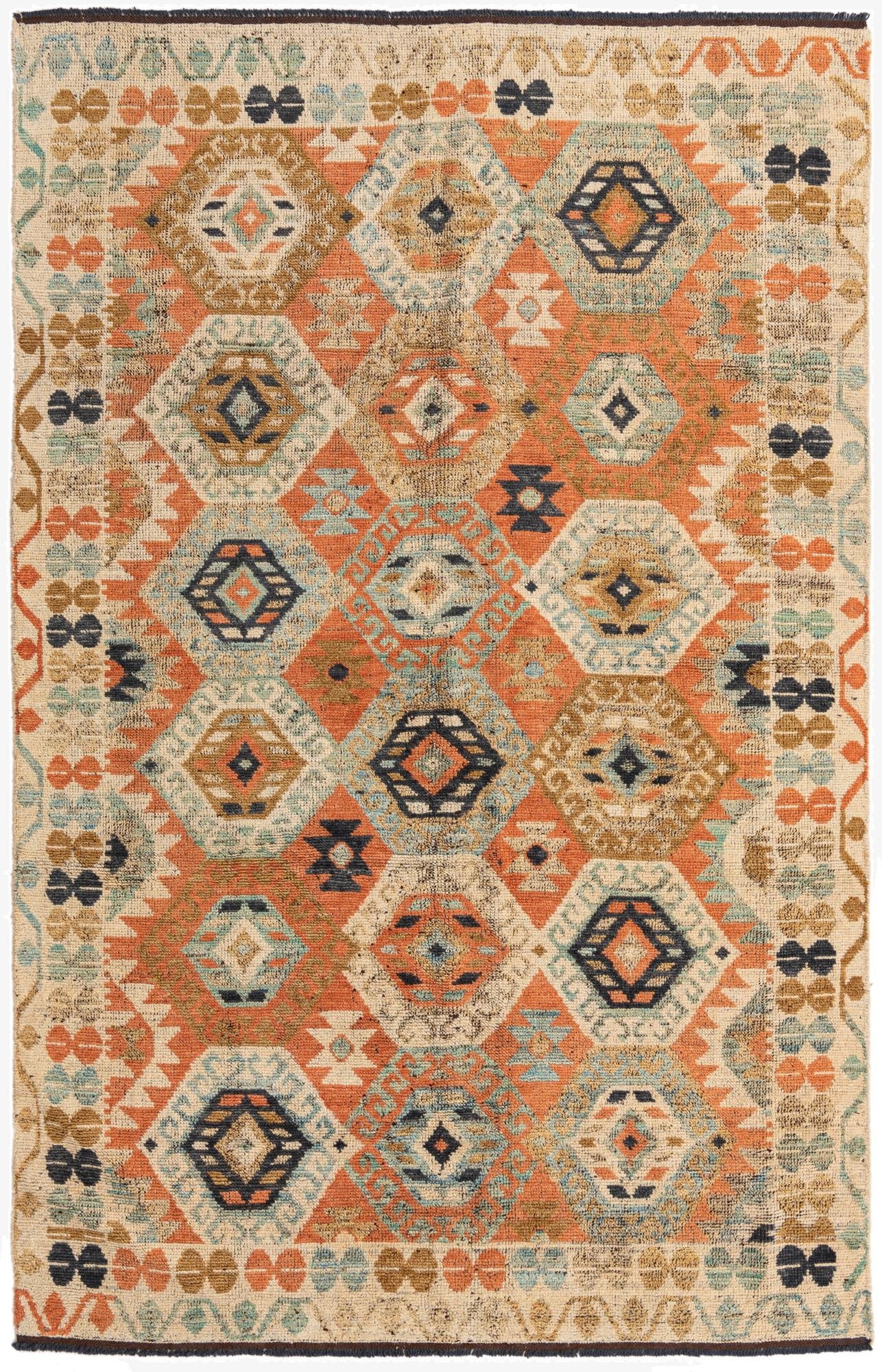  6' 4 x 10'  Hand Knotted Kazak Wool Rug