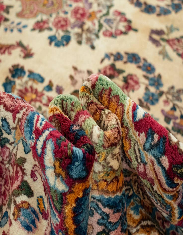 Detail image of  9' 6 x 19' 2 Kerman Wool Rug