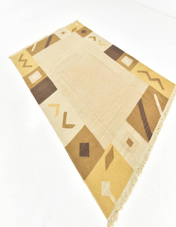 Detail image of  6' 5 x 9' 4  Hand Woven Kilim Dhurrie Wool Rug