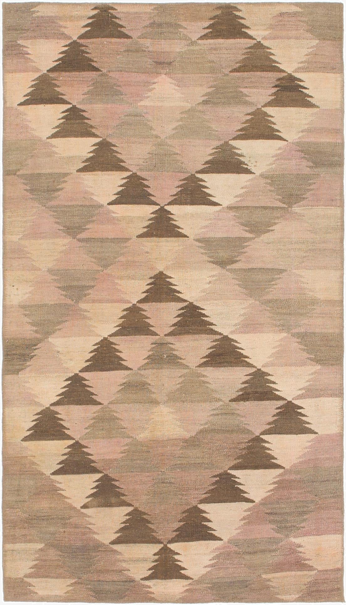  3' 2 x 5' 8  Hand Woven Kilim Fars Wool Rug