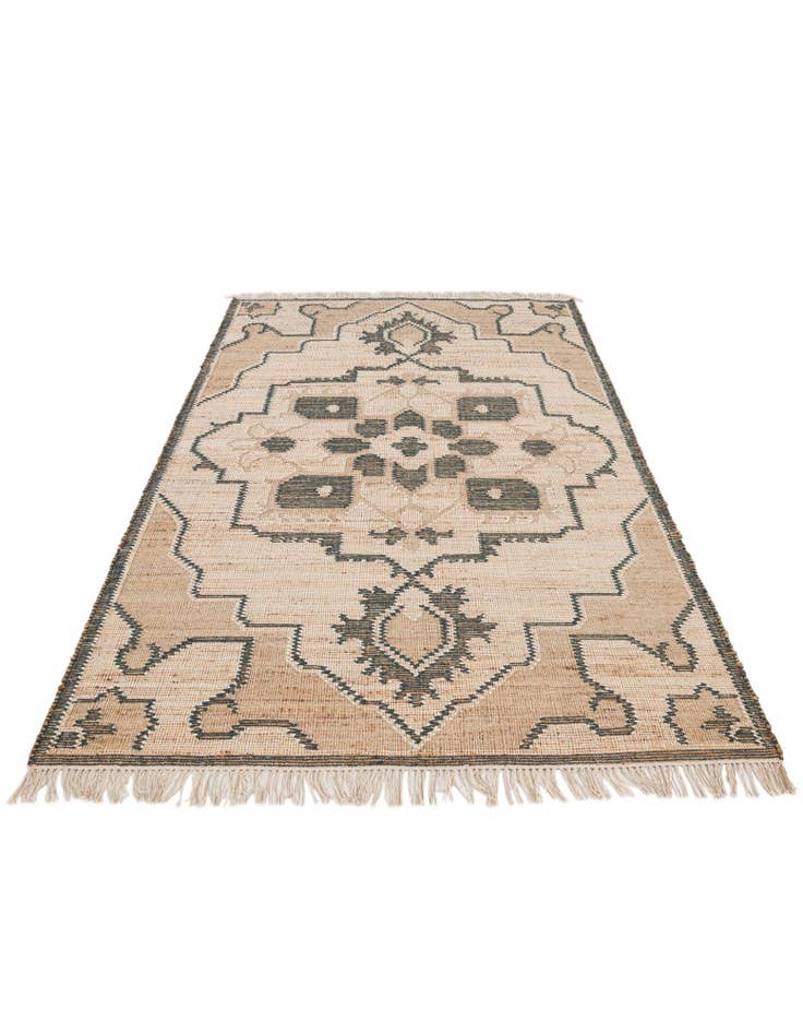 Detail image of 5' 3 x 8' Hand Woven Kilim Jute Rug