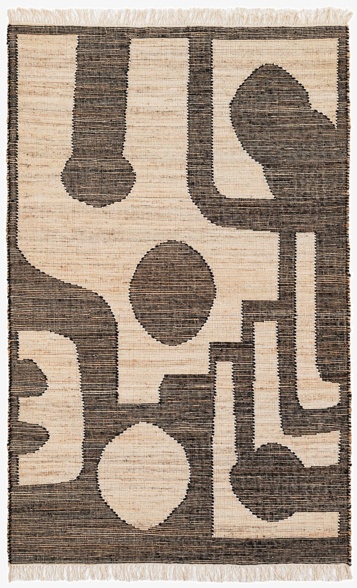  5' 2 x 8'  Hand Woven Kilim Jute Rug