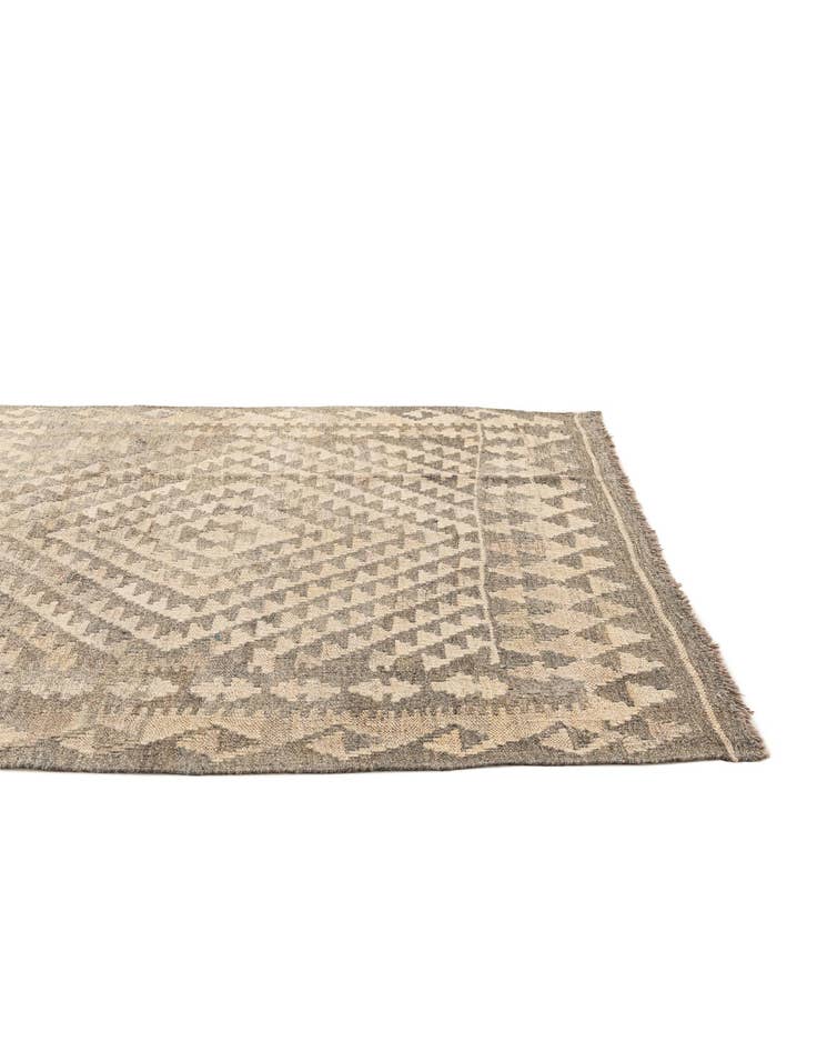 Detail image of  3' 6 x 5'  Hand Woven Kilim Maymana Wool Rug