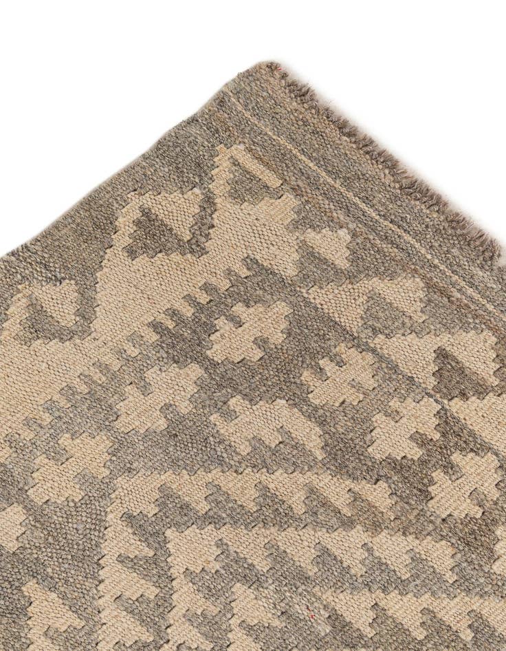 Detail image of  3' 6 x 5'  Hand Woven Kilim Maymana Wool Rug