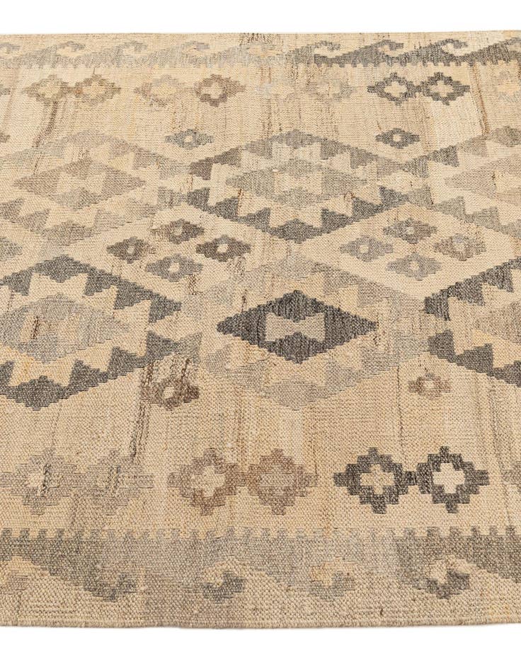 Detail image of  3' 5 x 4' 11  Hand Woven Kilim Maymana Wool Rug