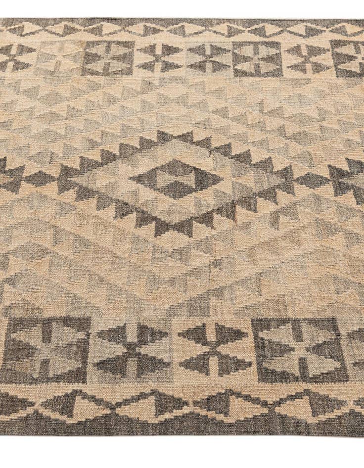 Detail image of  4' x 5' 9  Hand Woven Kilim Maymana Wool Rug