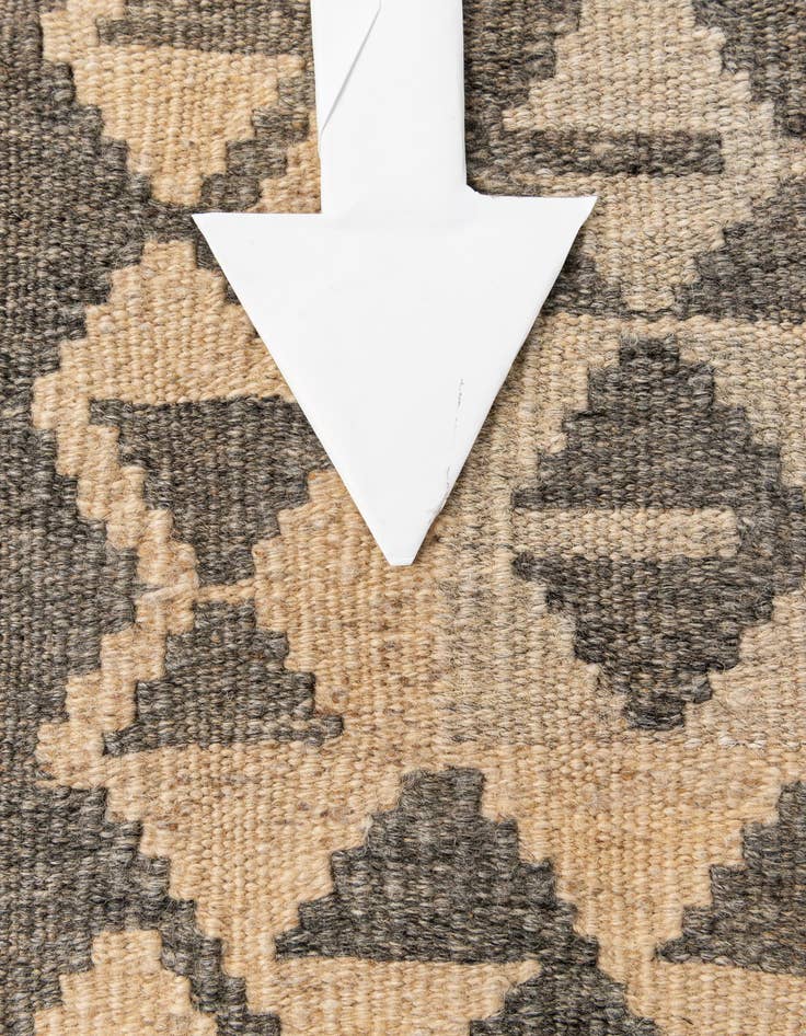 Detail image of  4' x 5' 9  Hand Woven Kilim Maymana Wool Rug