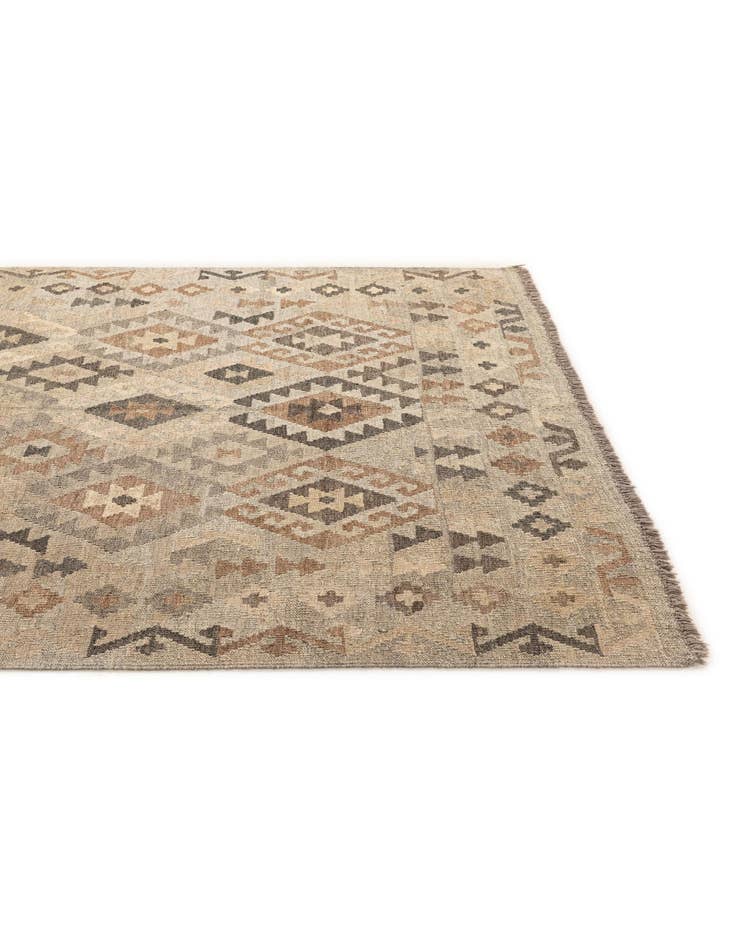 Detail image of  5' 1 x 6' 5  Hand Woven Kilim Maymana Wool Rug