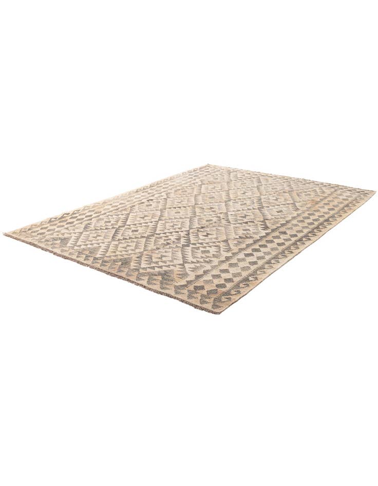 Detail image of  5' 10 x 7' 11  Hand Woven Kilim Maymana Wool Rug