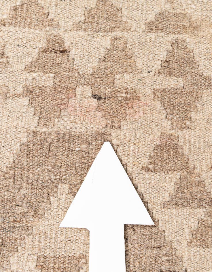 Detail image of  6' x 7' 10  Hand Woven Kilim Maymana Wool Rug