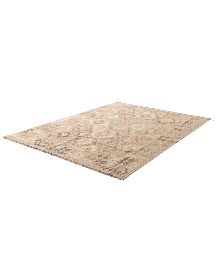 Detail image of  5' 10 x 7' 10  Hand Woven Kilim Maymana Wool Rug