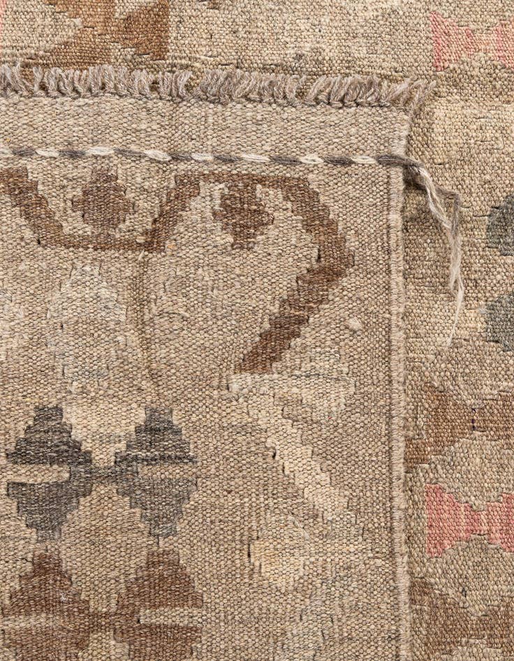 Detail image of  5' 10 x 7' 10  Hand Woven Kilim Maymana Wool Rug