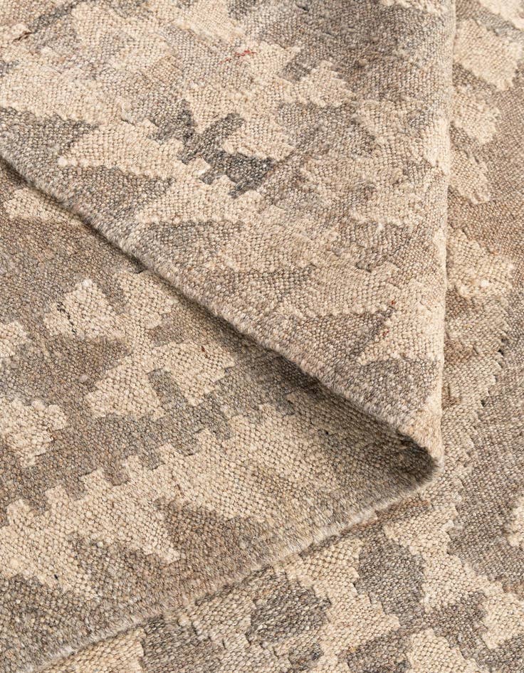 Detail image of  6' 4 x 8' 1  Hand Woven Kilim Maymana Wool Rug