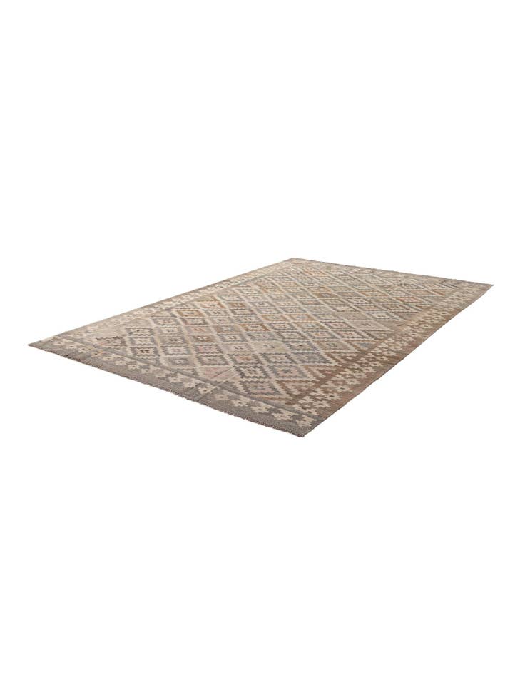 Detail image of  6' 3 x 9' 8  Hand Woven Kilim Maymana Wool Rug