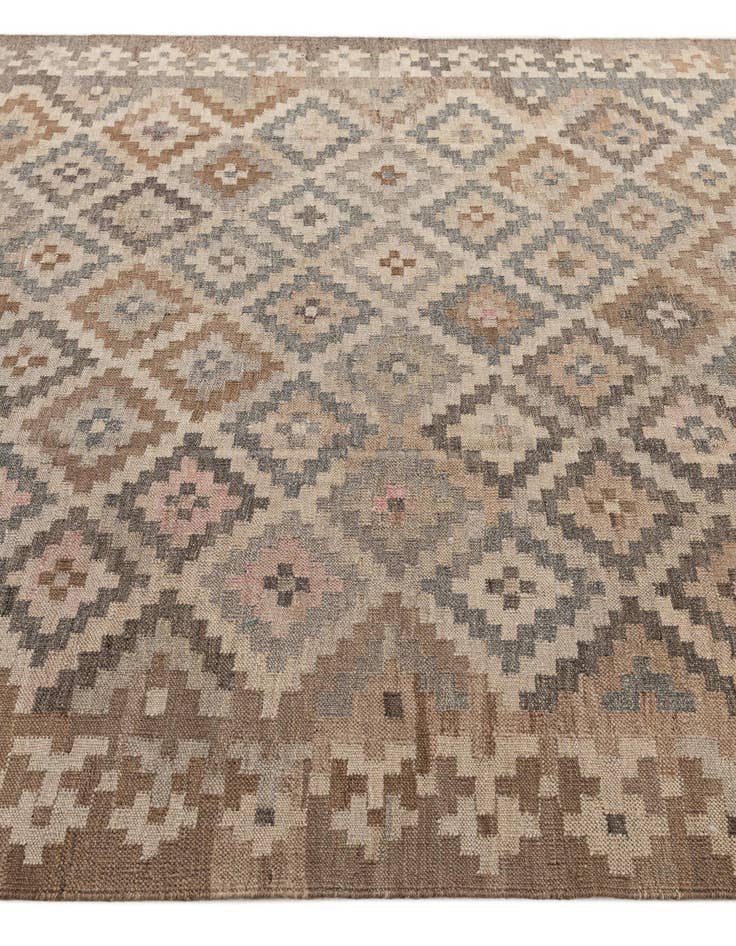 Detail image of  6' 3 x 9' 8  Hand Woven Kilim Maymana Wool Rug