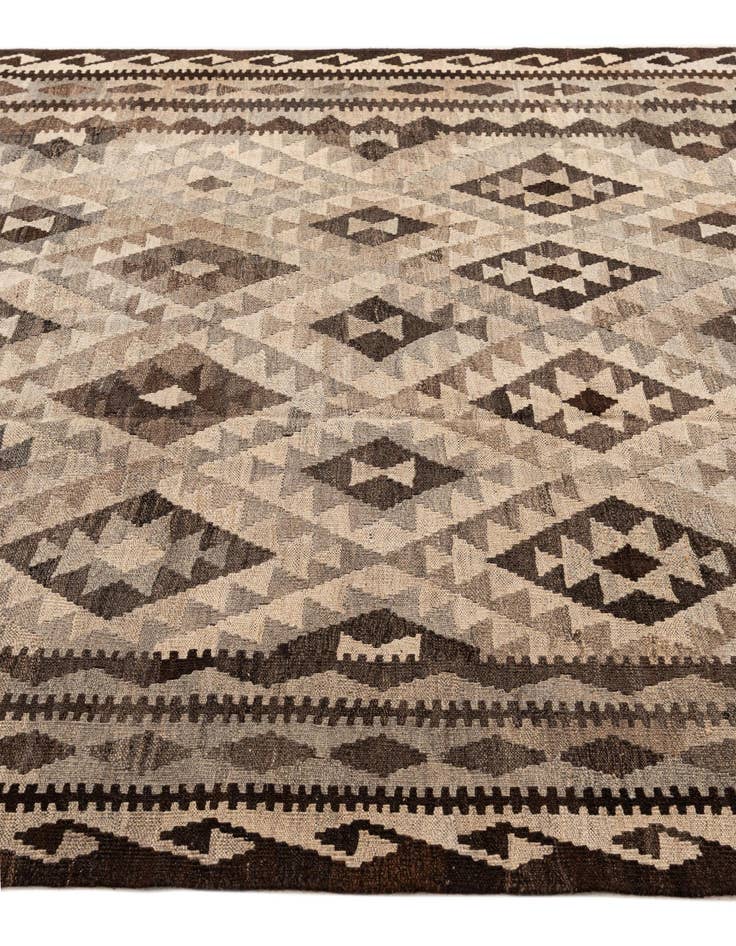 Detail image of  6' 3 x 9' 8  Hand Woven Kilim Maymana Wool Rug