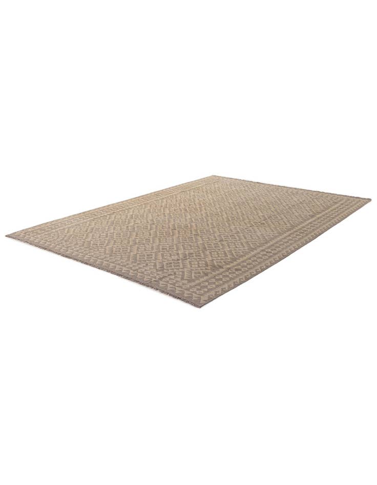 Detail image of  6' 8 x 9' 7  Hand Woven Kilim Maymana Wool Rug