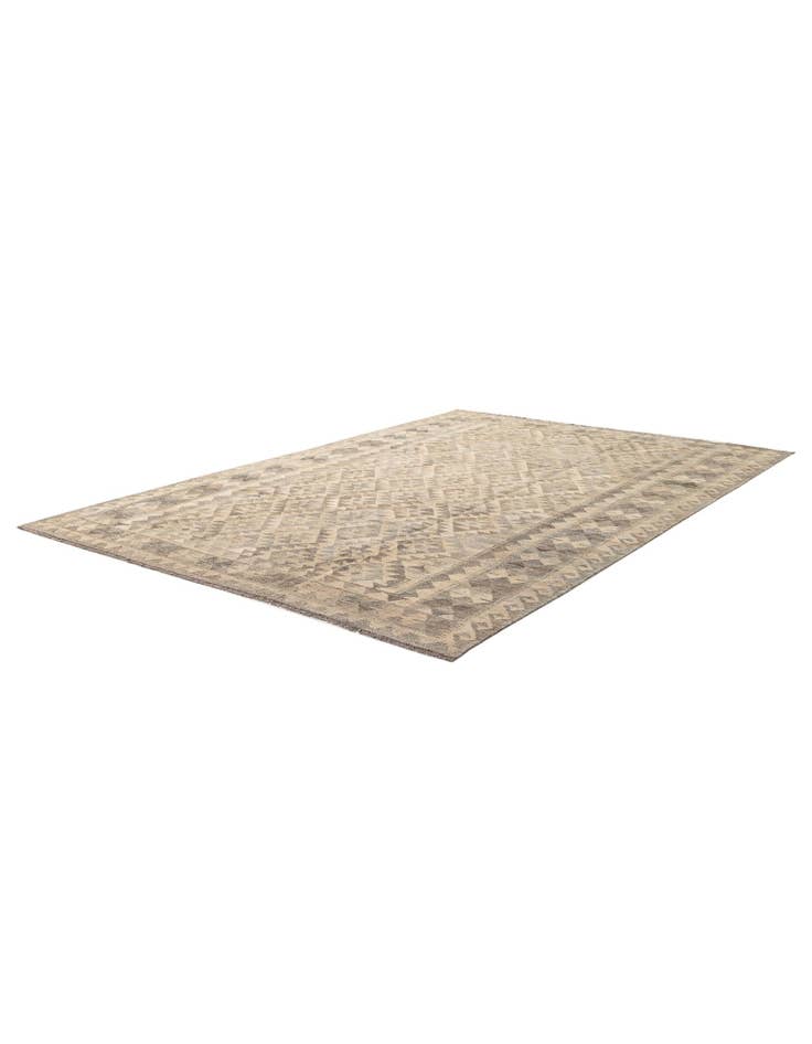 Detail image of  6' 9 x 9' 10  Hand Woven Kilim Maymana Wool Rug