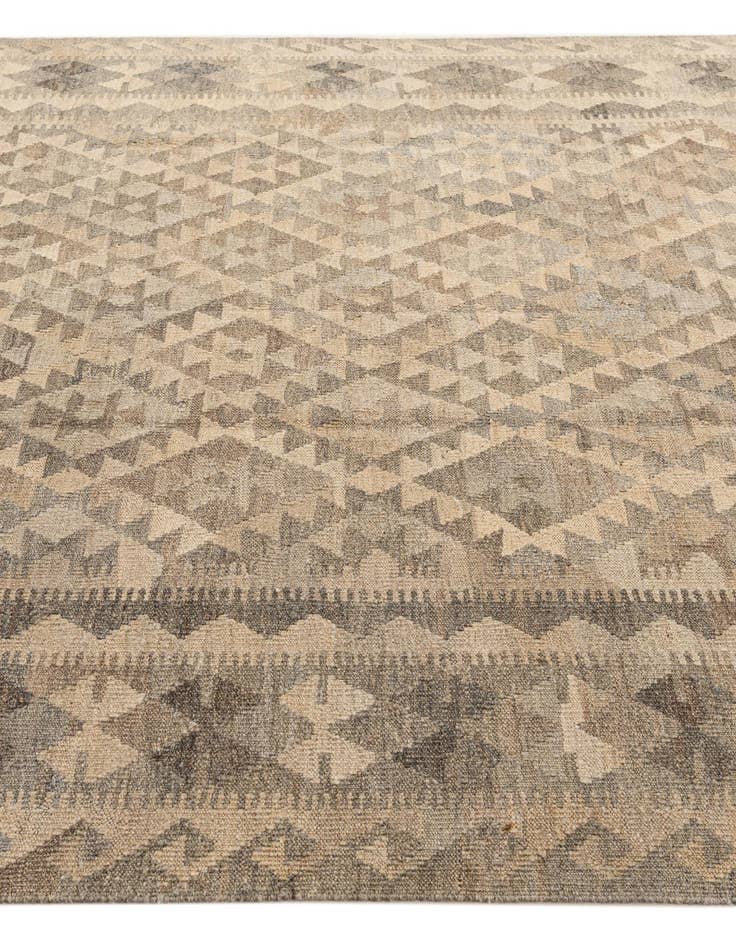 Detail image of  6' 9 x 9' 10  Hand Woven Kilim Maymana Wool Rug
