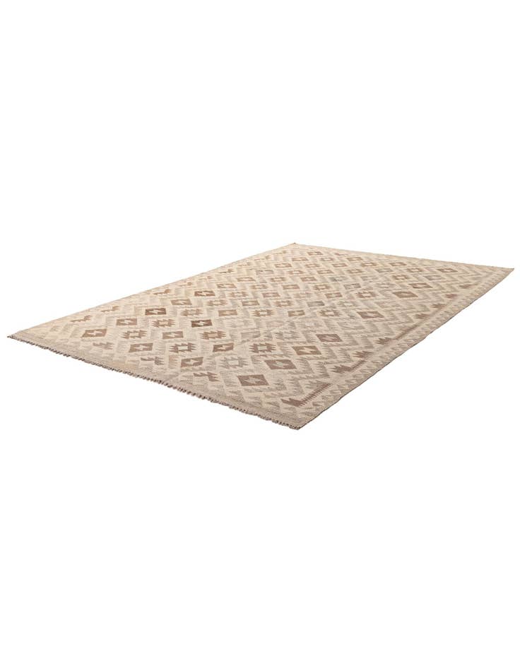 Detail image of  6' 5 x 9' 10  Hand Woven Kilim Maymana Wool Rug