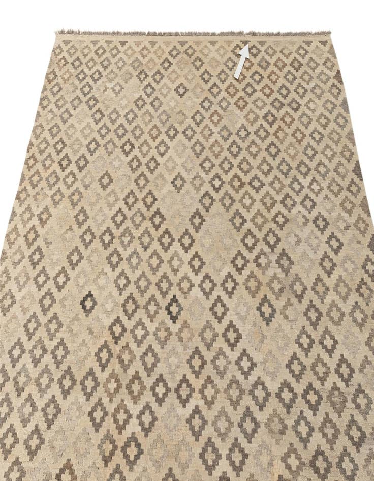 Detail image of  6' 9 x 9' 8  Hand Woven Kilim Maymana Wool Rug