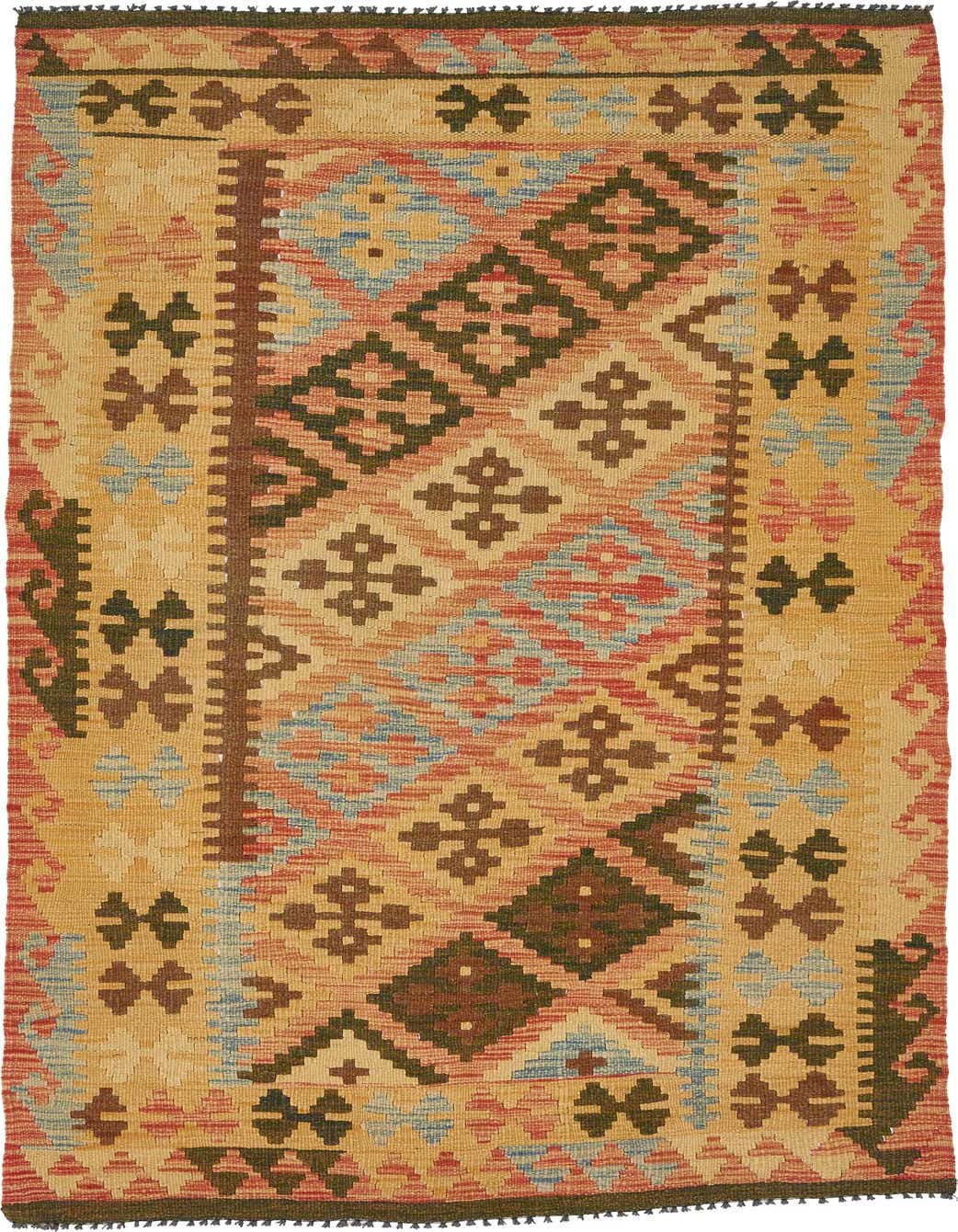 Primary image  3' 4 x 6' 3  Hand Woven Kilim Maymana Wool Rug