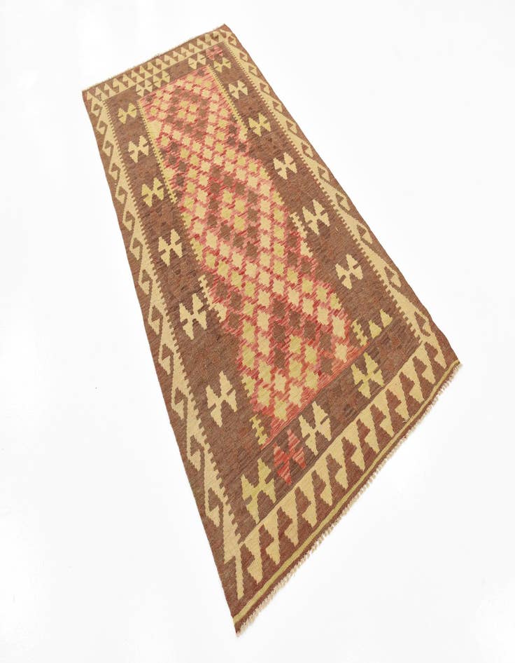 Detail image of  3' 4 x 6' 3  Hand Woven Kilim Maymana Wool Rug