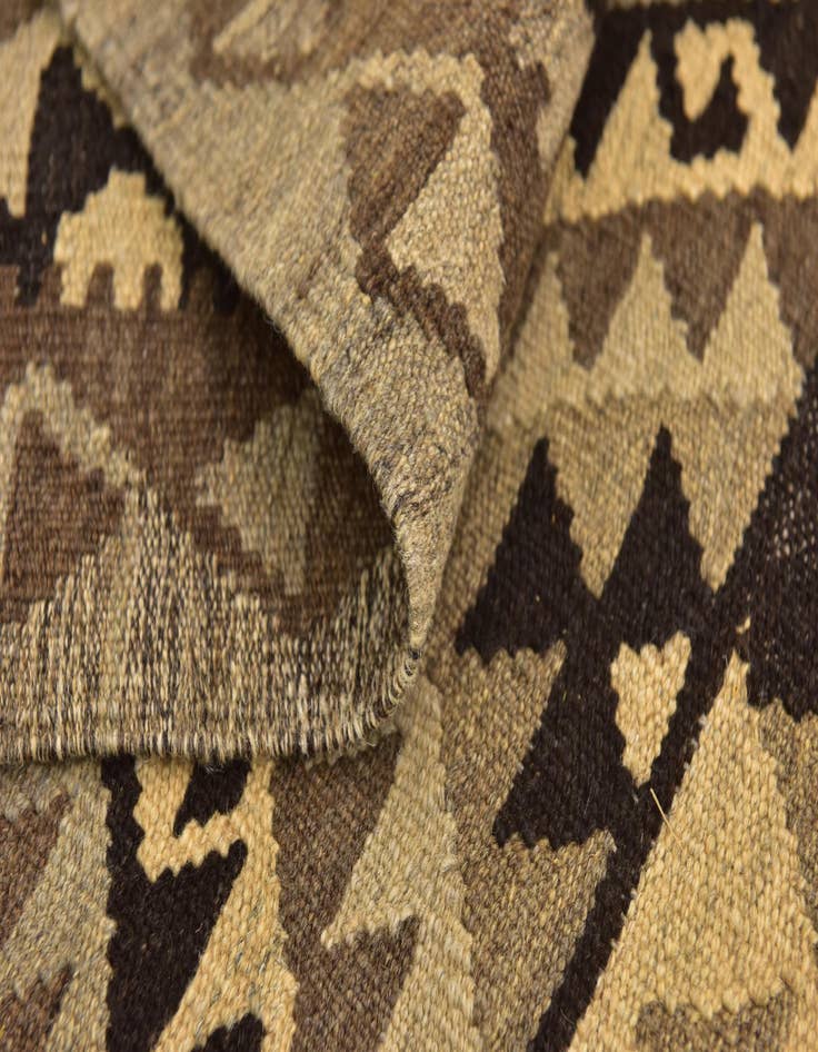 Detail image of  3' 2 x 5'  Hand Woven Kilim Maymana Wool Rug