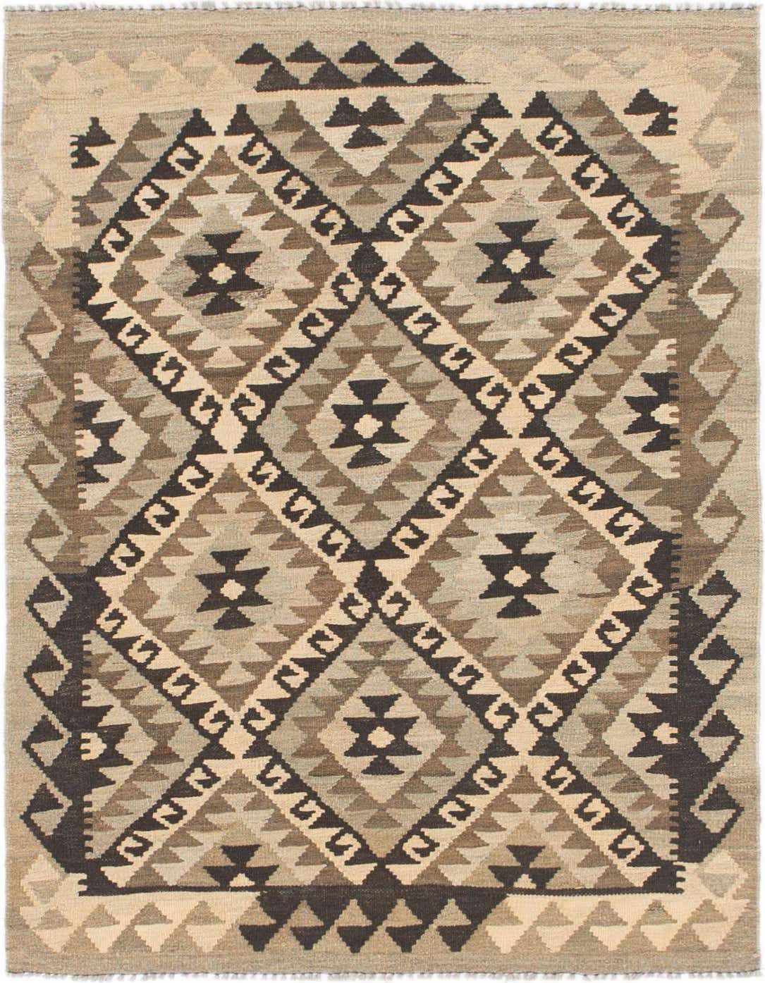 Primary image  3' 2 x 5'  Hand Woven Kilim Maymana Wool Rug