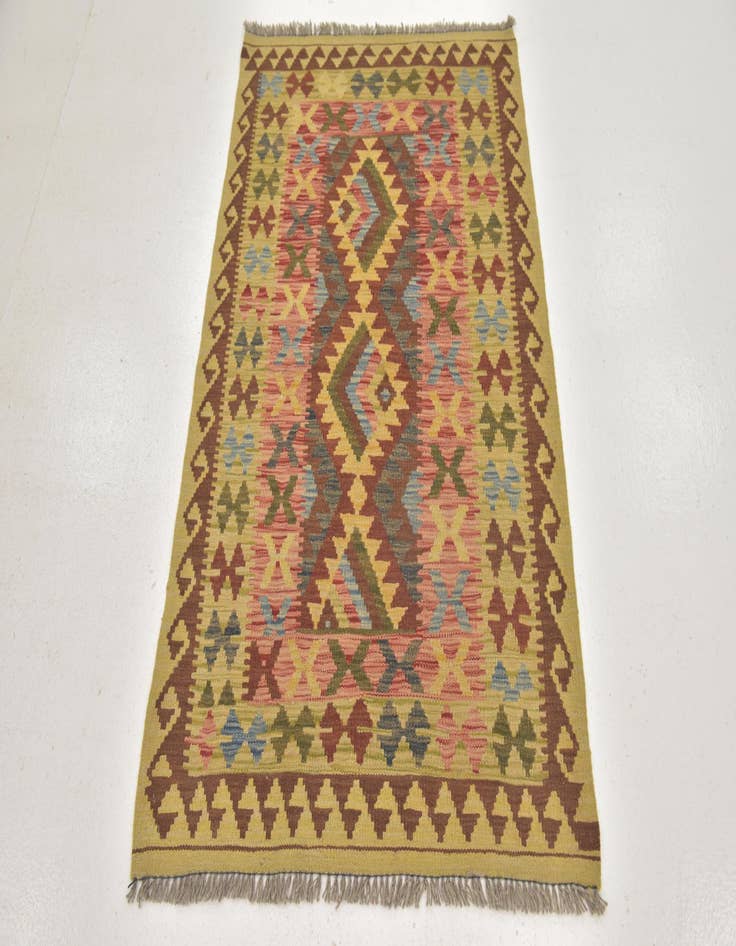 Detail image of  3' 3 x 5'  Hand Woven Kilim Maymana Wool Rug