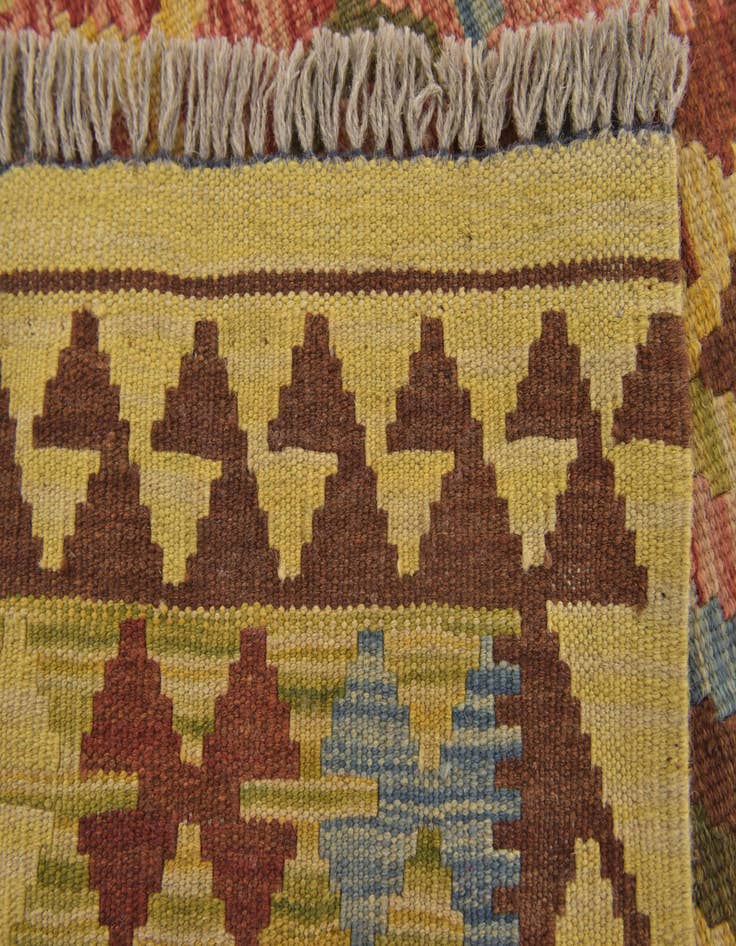Detail image of  3' 3 x 5'  Hand Woven Kilim Maymana Wool Rug