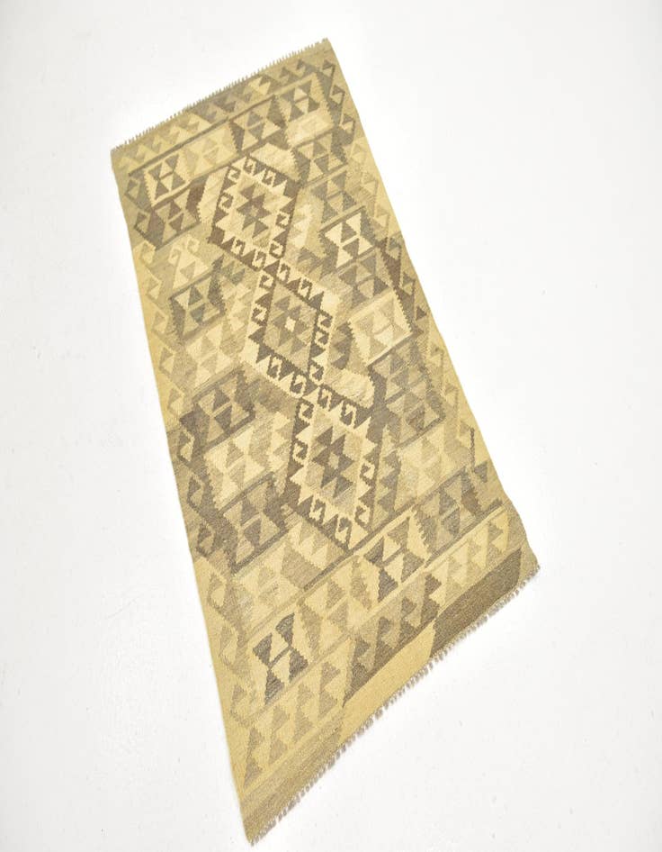 Detail image of  2' 8 x 4' 2  Hand Woven Kilim Maymana Wool Rug