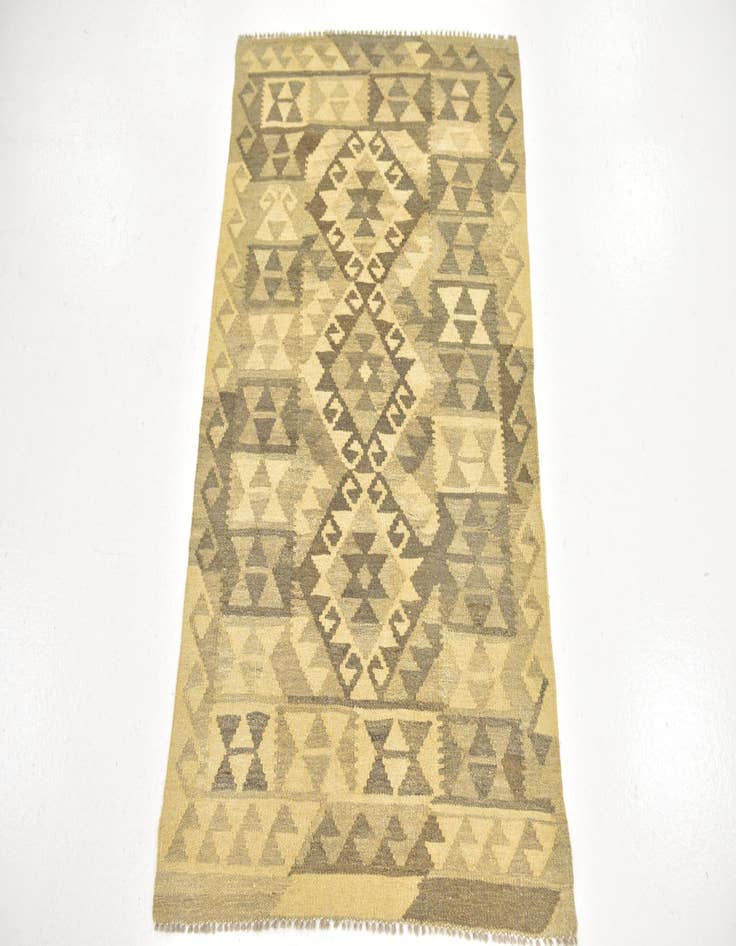 Detail image of  2' 8 x 4' 2  Hand Woven Kilim Maymana Wool Rug