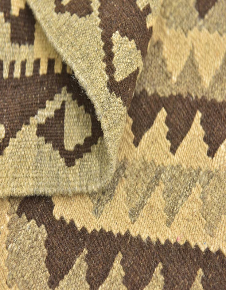 Detail image of  2' 10 x 4'  Hand Woven Kilim Maymana Wool Rug