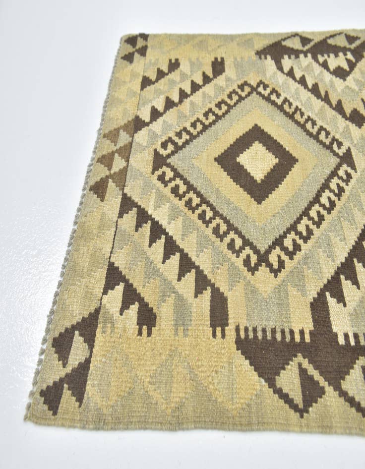 Detail image of  2' 7 x 4'  Hand Woven Kilim Maymana Wool Rug