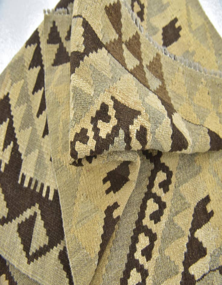 Detail image of  2' 7 x 4'  Hand Woven Kilim Maymana Wool Rug