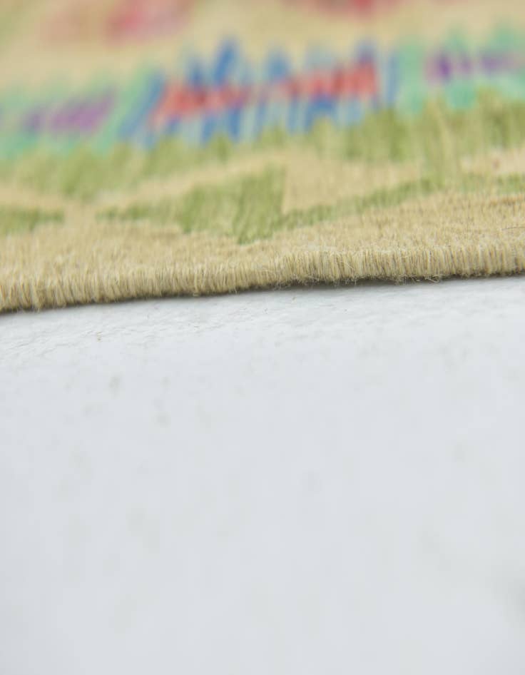 Detail image of  3' 2 x 4' 10  Hand Woven Kilim Maymana Wool Rug