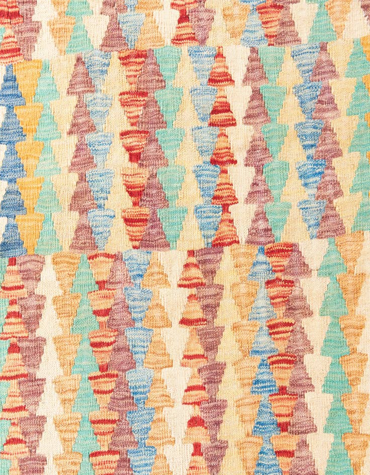 Detail image of  5' 2 x 6' 5  Hand Woven Kilim Maymana Wool Rug