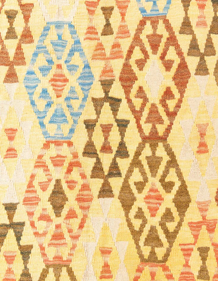 Detail image of 5' x 6' 6 Hand Woven Kilim Maymana Wool Rug