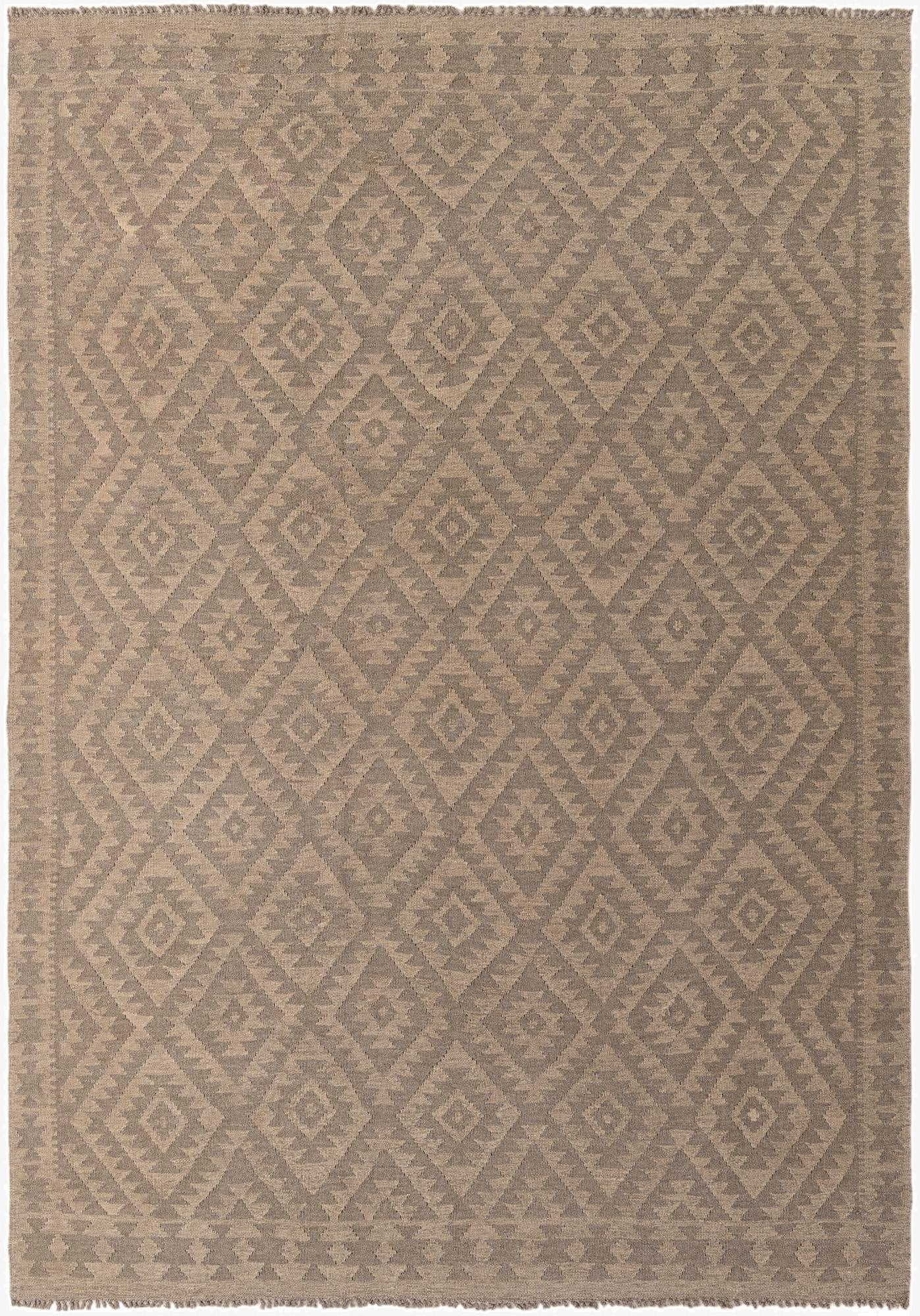  6' 11 x 9' 10  Hand Woven Kilim Maymana Wool Rug