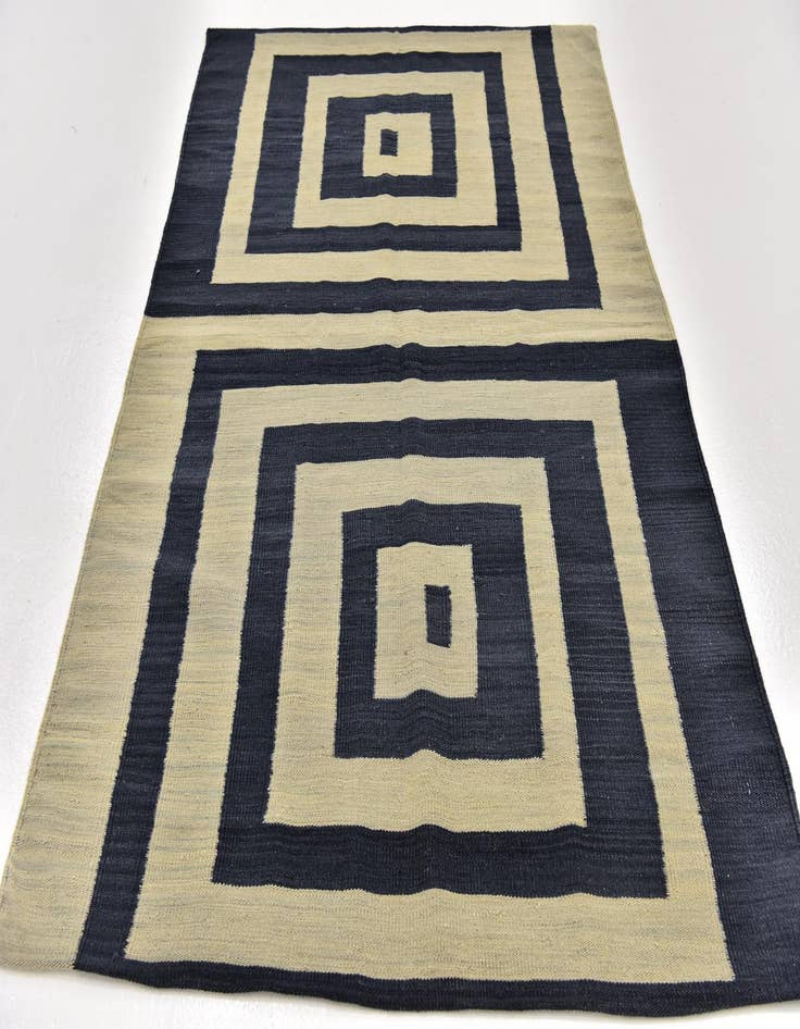 Detail image of  4' 2 x 5' 10  Hand Woven Kilim Modern Wool Rug