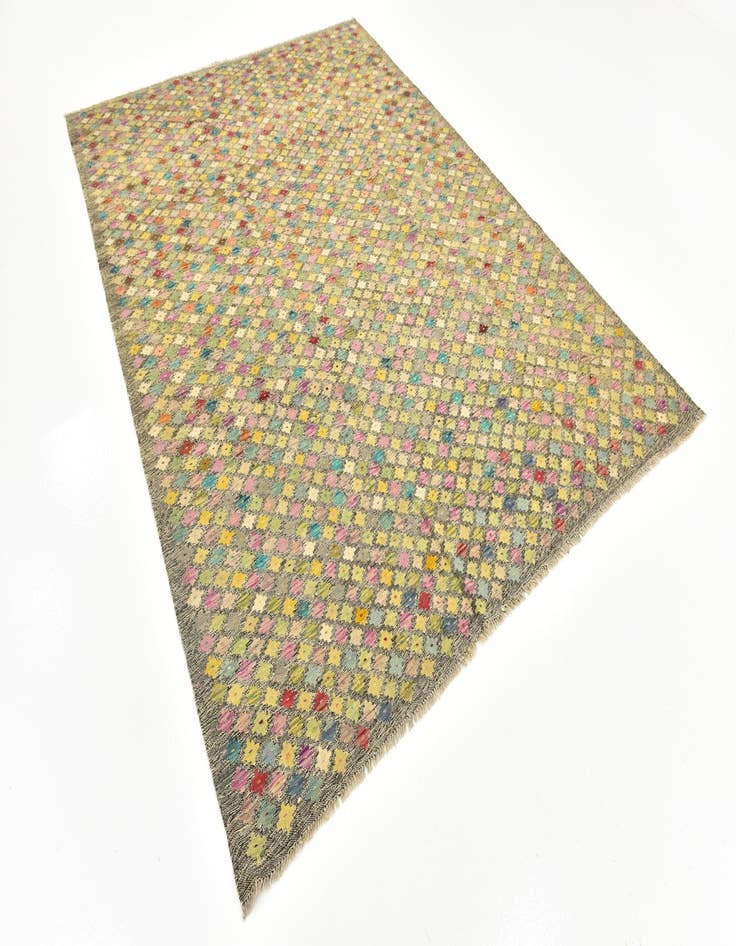 Detail image of  8' 9 x 9' 9  Hand Woven Kilim Modern Wool Rug